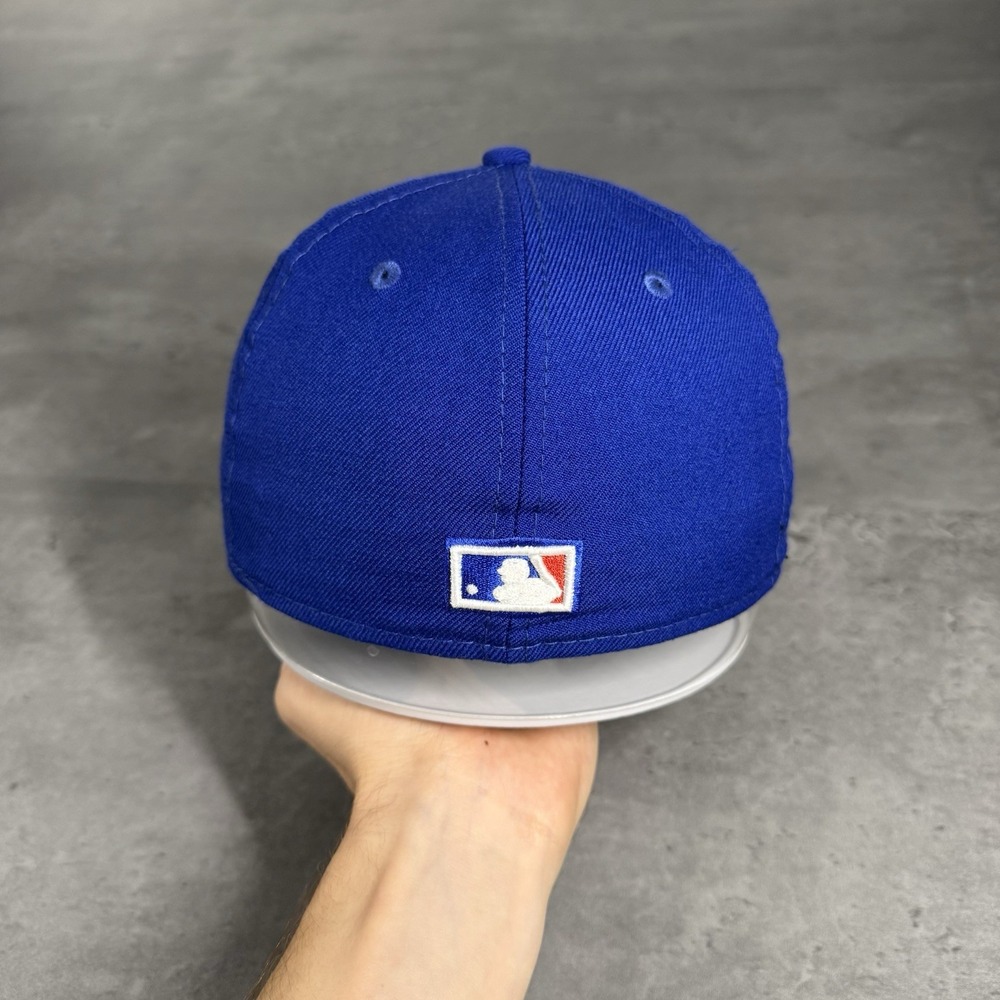 Toronto Blue‎ Jays Hat New Era Cap 7 Blue Red Canada Maple Leaf Big Logo 59Fifty - Picture 5 of 7